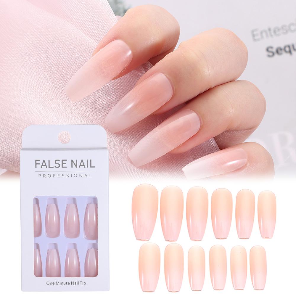 

Искусственный Полный Покров Ногти Наконечники Цветок Горный хрусталь Гроб Ложные ногти Французские поддельные ногти Носимые