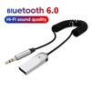 Bluetooth 6.0 Aux Adapter Wireless Car Bluetooth Receiver USB To 3.5mm Jack Audio Music Mic Handsfree for Car Kit Speaker