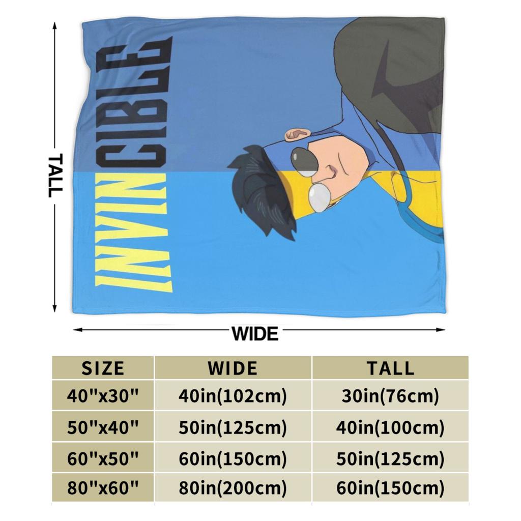 Invincible omniman amazing hero anime Blankets Super Soft Velvet Novelty Gift Throw Blanket Plush Thin Quilt