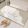 Minimally Modern Bathroom Floor Mat Absorbent Anti Slip Bathroom Door Diatomaceous Earth Quick Drying Shower Floor Mat