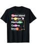 NYC Subway Stations Staten Island Brooklyn Manhattan Queens Bronx T-shirt