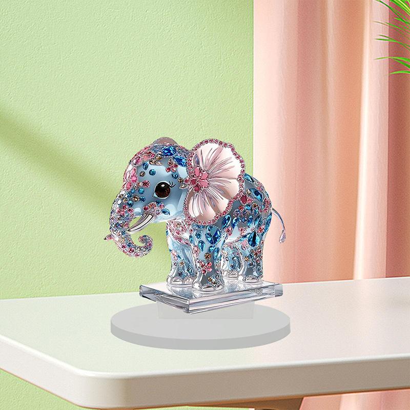 Cartoon Elephant Ornament Acrylic Home Decor Living Room Bedroom Desktop Ornament