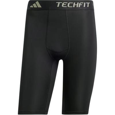 Techfit Slim Fit Elastic Waist Sports Shorts Men Bottoms Black IN5591
