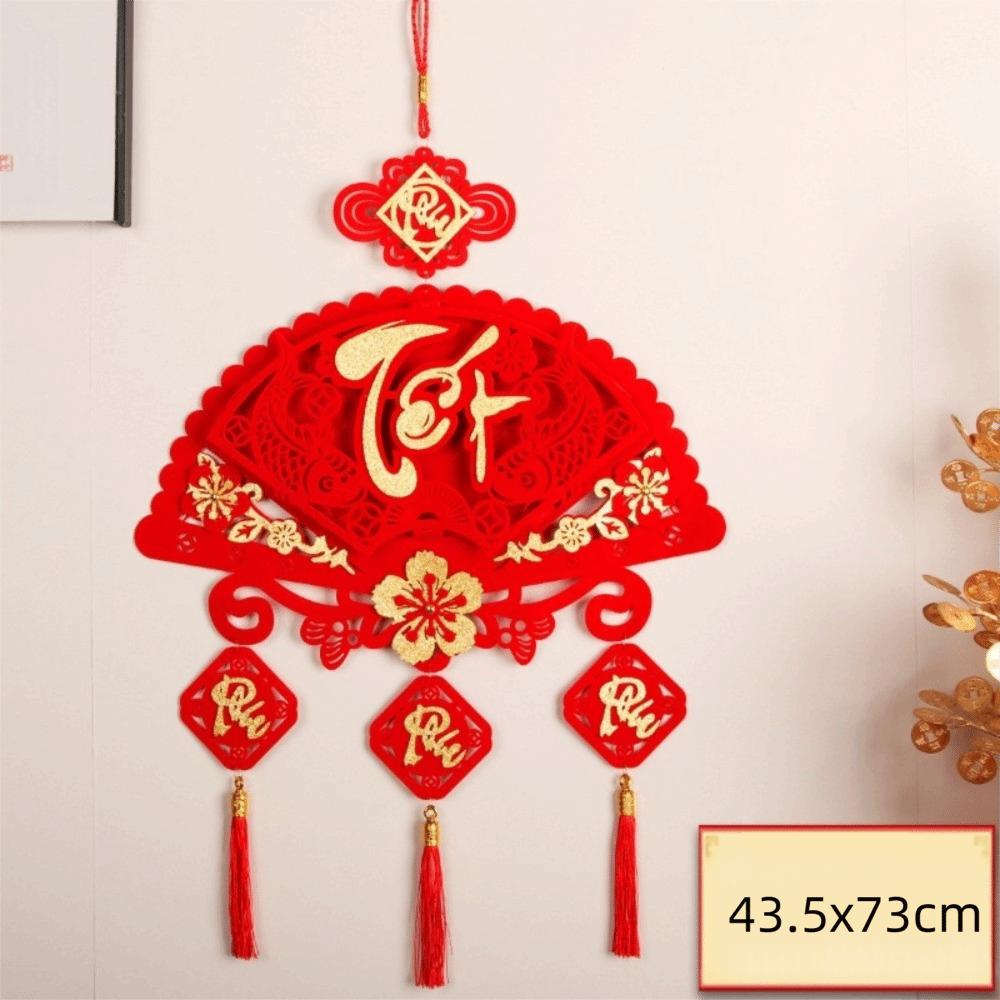 Vietnamese Lunar New Year Tet Pendant Felt Fabric Traditional Spring Festival Spring Festival Hanging with Tassel