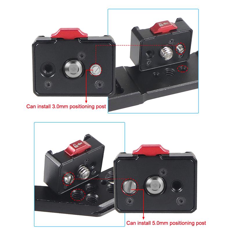 Mini Monitor Mount Plate Quick Release Clamp Fast Switch Install System 1/4 Screw For Action Camera Tripod Slide Rail Stabilizer