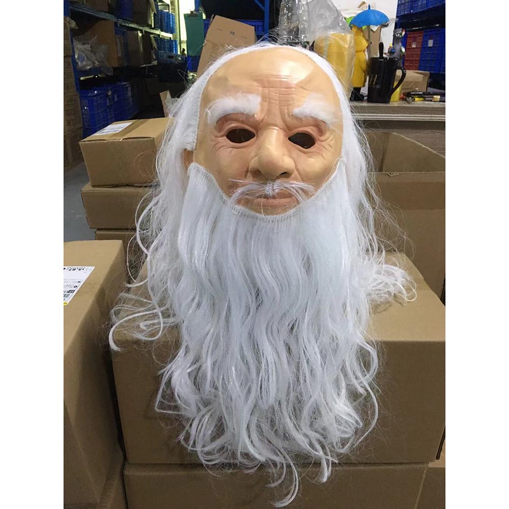 2021 Vánoční Santa Claus Latexová maska ​​na celou hlavu Realistická maska ​​na obličej Lidská maska ​​Cosplay Rekvizitní masky