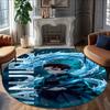 1pc Kamado Tanjiro Carpet, Round Rug, Comfortable, Suitable for Entryways, Living Rooms, Office, And Bedrooms, Christmas Decoration