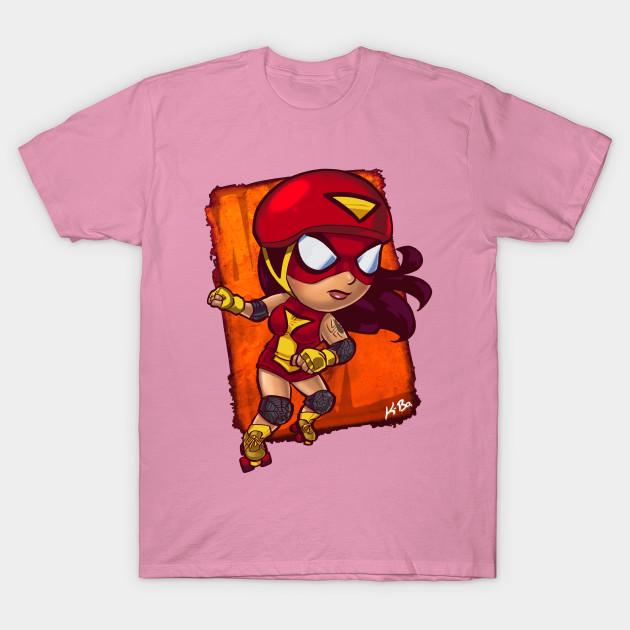 T Shirt Women Superhero Roller Derby Spider Woman Harajuku Print Kawaii Tshirt Summer Short Sleeve Female T-Shirt Top Tee