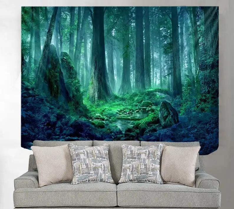 

Magical Forest Tapestry Nature Landscape Wall Art Enchanting Scenery Decor for Home Dorm or Living Room 74x94cm(29x37in)