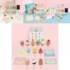 Fun Wooden Simulation Ice Cream Shelf Model Children Toy Set For Kids With Pretend Food And Sensory Development