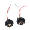 2Pcs Rear Brake Light Socket Holder Waterproofing Turn Signal Light Plug Connector LED Bulb Socket with Wiring Harness
