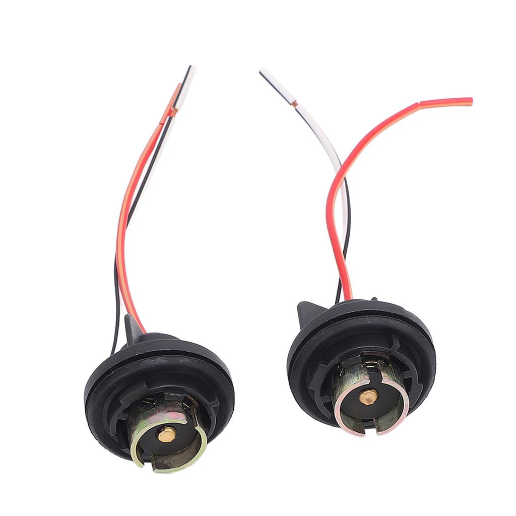 2Pcs Rear Brake Light Socket Holder Waterproofing Turn Signal Light Plug Connector LED Bulb Socket with Wiring Harness