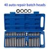 40Pcs Extended Screwdriver Socket Bit Kits 40-Piece Set Star Torx Set Batch Head Set Auto Repair