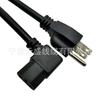UK Certified Elbow Plug Power Cord with 13A Fuse and Pure Copper Socket