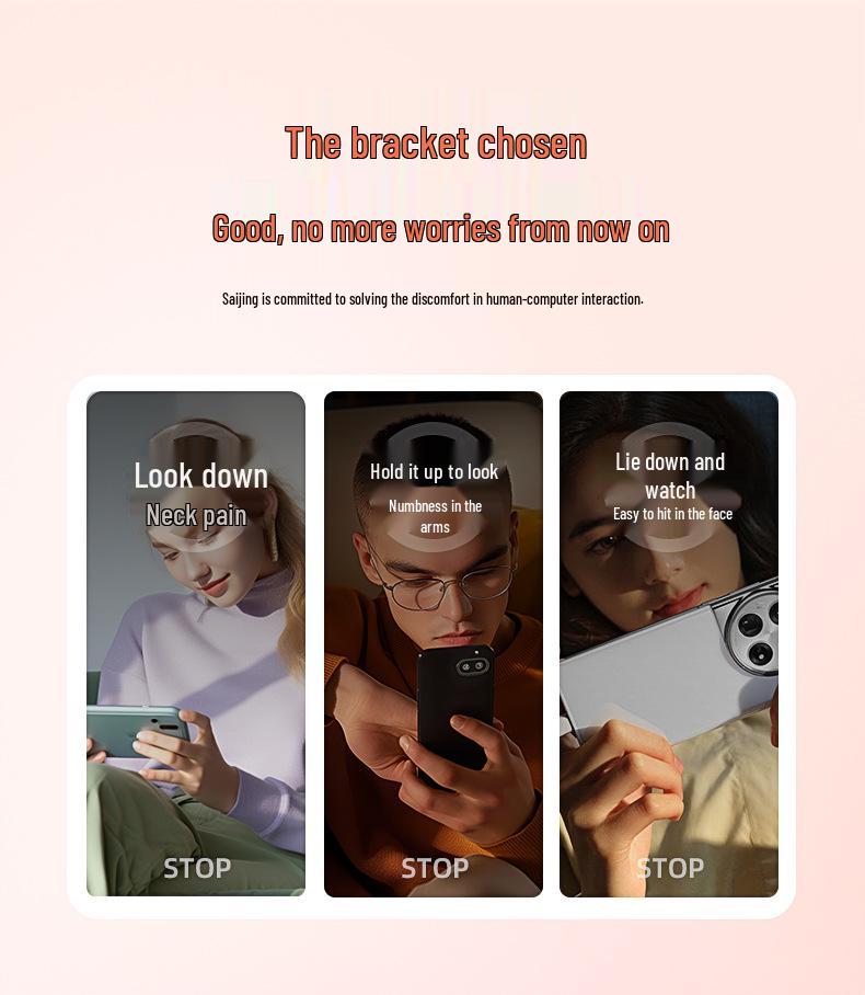 360° Rotating Metal Tablet & Phone Stand with Plush Cushion