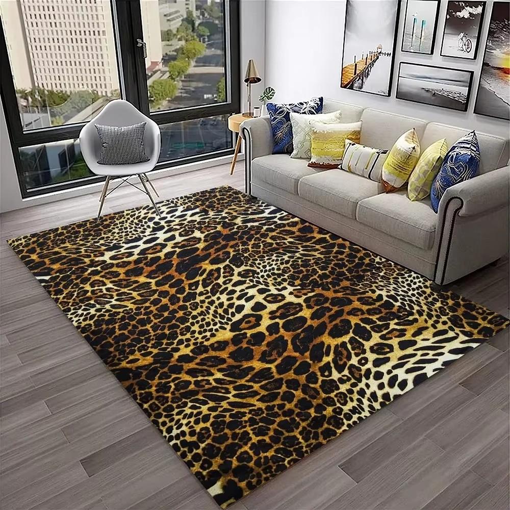 Leopard Print Carpet Rugs Living Room Floor Mats Bedroom Decor Carpets for Bed Room Carpets for Living Room Decoration Maison