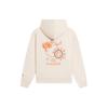 Li-Ning Chang Le Wei Yang Print Pattern Plus Velvet Loose Hoodie Long Sleeve Sweatshirt Women Tops White AWDSB56-4
