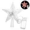 Festive Decor Ornaments Xmas Decoration LED Glowing Star Christmas Tree Top Ornaments Five-pointed Star Lamp Night Light