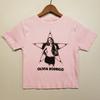 Olivia Rodrigo Camiseta Corta Mujer Talla Pequeña Rosa Top Corto Camiseta Gráfica Guts World Tour