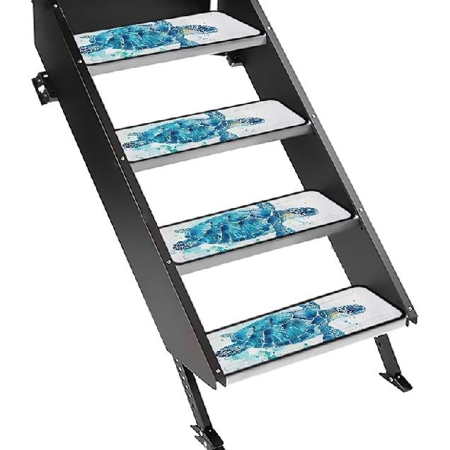 Purple Palm RV Step Covers RV Stair Covers RV Accessories, Non Slip Camper Step Covers, RV Step Rug, Waterproof Essential RV Step Carpet for Trailer
