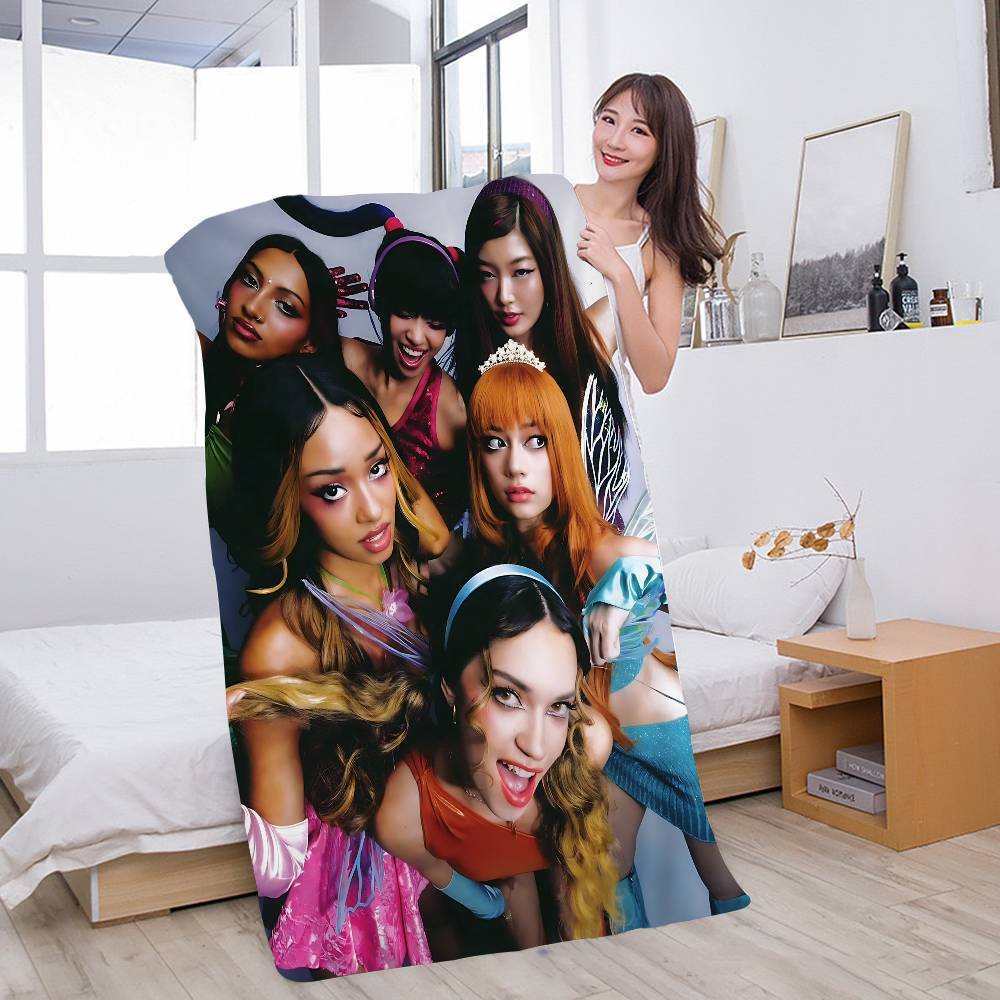 Kpop Band K-Katseyes Microfiber Beach Towel Absorbent Quick Dry Soft Yoga Swimming Resort Mountain Climbing Towel