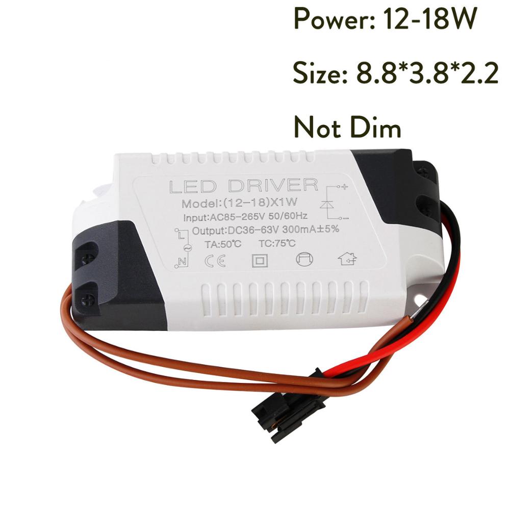 Hot 1-3W 4-5W 4-7W 8-12W 18-24W LED Constant Current Driver 85-265V Power Supply Output 300mA External Drive For LED Downlight