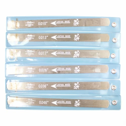UO-CHIKYU Fish Globe Nut File, Nut Groove File for Electric Gauges, Set of 6 (.010-.046) [Made in Japan]