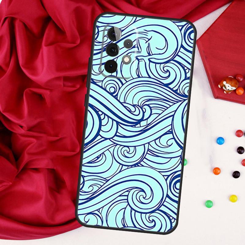 Japanese Style Floral Texture For Samsung Galaxy A15 A55 A53 A33 A35 A22 A32 A52 A54 A34 A14 A56 A36 A26 A16 A05 A06 Case