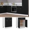 Lyon Under Counter Drawer Cabinet Black 60 X 46 X 81.5 Cm Particleboard
