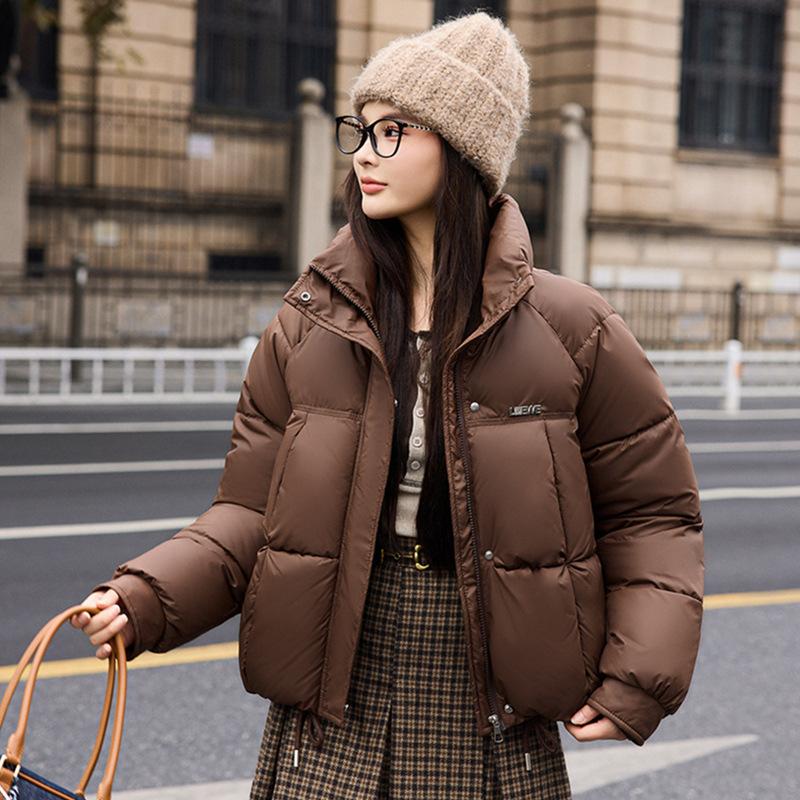 

Хлопковая одежда в стиле Гонконга, свободная и тонкая, с воротником-стойкой, одежда-хлеб, хлопок, зима, новый нишевый дизайн, повседневная куртка для поездок на работу, хлопковая одежда для женщин XXL кофейный