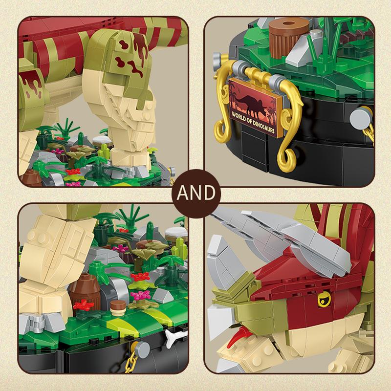 Balody Blocks Dinosaur Building Blocks Diy Tyrannosaurus Jurassic Triceratops Bricks Fun Toy Birthday Gift Boy Present Christmas