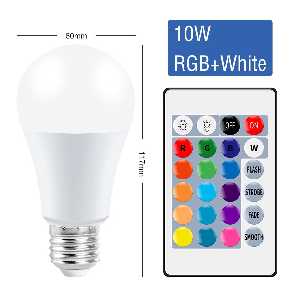 Lampada a LED E27 a Controllo Intelligente Luce RGB Dimmerabile 5W 10W 15W Lampada LED RGBW Lampadina a Colori che Cambiano Lampada LED RGBW Bianco Decor Casa AVE