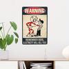 "Remember Electricity Will Kill You"Warning Tin Sign,Vintage Metal Sign for Home Men Cave Garage Bar Wall Decor