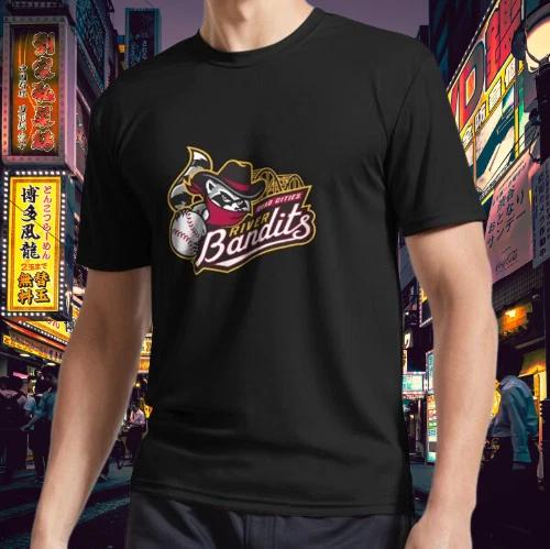 The-Quad-Cities-River-Bandits-Baseball Active Logo T-Shirt Funny Size S to 5XL L