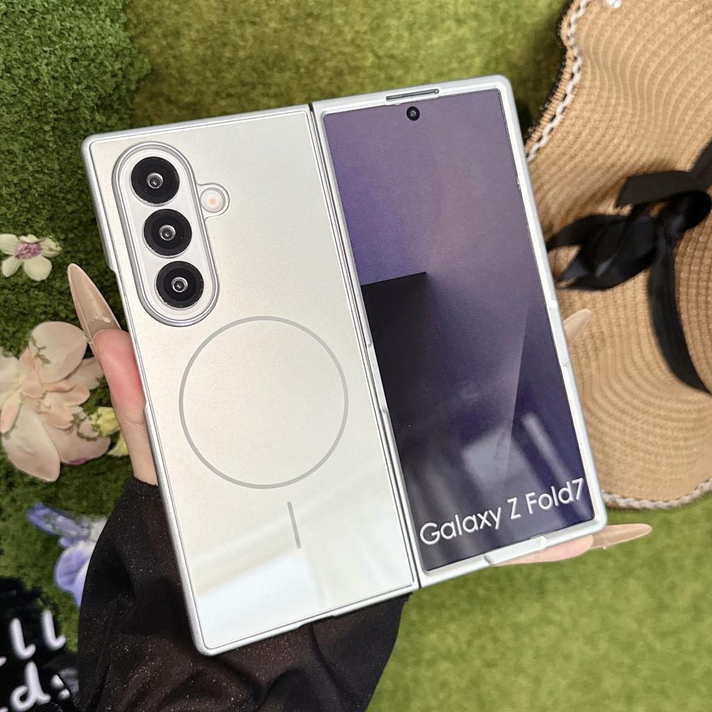 Applicable To Samsung Folding Screen ZFold8 Mobile Phone Case, Summer Ice Jelly Magnetic Suction ZFold7/6 Glass All-inclusive Case