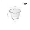 Vertical Lace Transparent Glass Bowl - Decorative Dessert Salad Breakfast Bowl for Syrup Oatmeal - Elegant Dim Sum Serving Dish