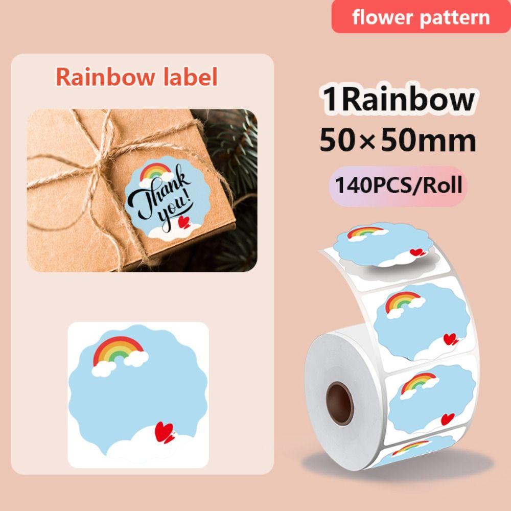 140/230Pcs DIY Blank Label Sticker Waterproof Name Tag Sticker Thermal Printer Label  Retail Use