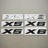3D ABS Black Chrome Car Letters Rear Trunk Badge X5 X6 Logo Emblem Decals For X5 X6 F15 G05 F16 G06 Sticker Auto Accessories