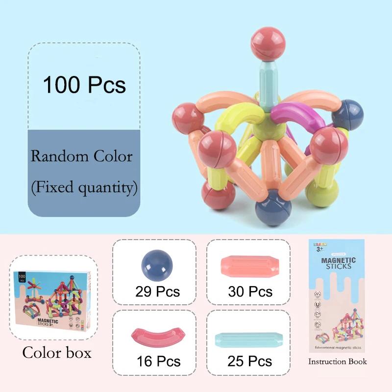 Magnetic Construction Set DIY Building Assembly Magnet Blocks Toy For Children Educational Gift