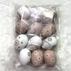 12Pcs Easter Colorful Eggs Handmade Art Ornament Decorative Crafts Supplies for Children Adults DIY Photo Props