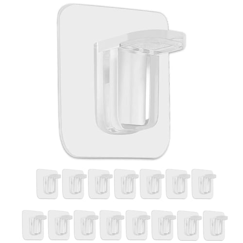 

Machi no Nami Shelf Brackets, Set of 16, Adhesive Hooks, Support, No Dowels, No Punching, Transparent, Strong Adhesive, Brackets