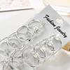 3 Sets Silver 6 Pairsrock and Roll Exaggerated Design Earring Ring Earring Set Earnail Set Personalized Earring Combination