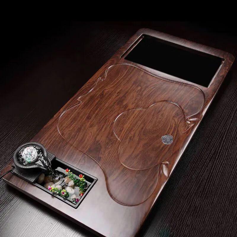 Song Yun Qing Rectangular Wooden Tea Tray with Water Feature