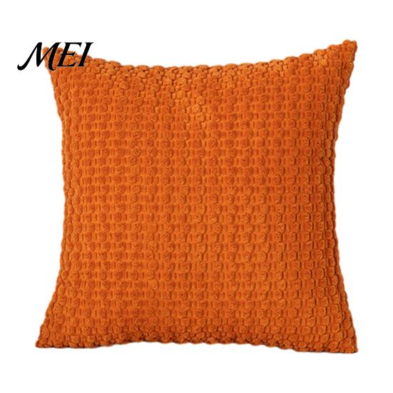 Three-dimensional Bubble Texture Pillow Solid Color Cover, Soft Breathable Throw Case, Modern Minimalist Home Non-static Cushion Cover Decor,