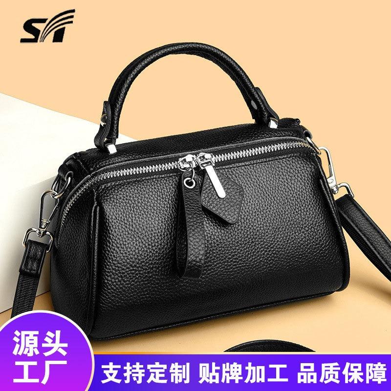 Temperament Retro Bag Women's New Trendy Large-capacity Versatile Shoulder Underarm Bag Soft Leather Portable Messenger Bag