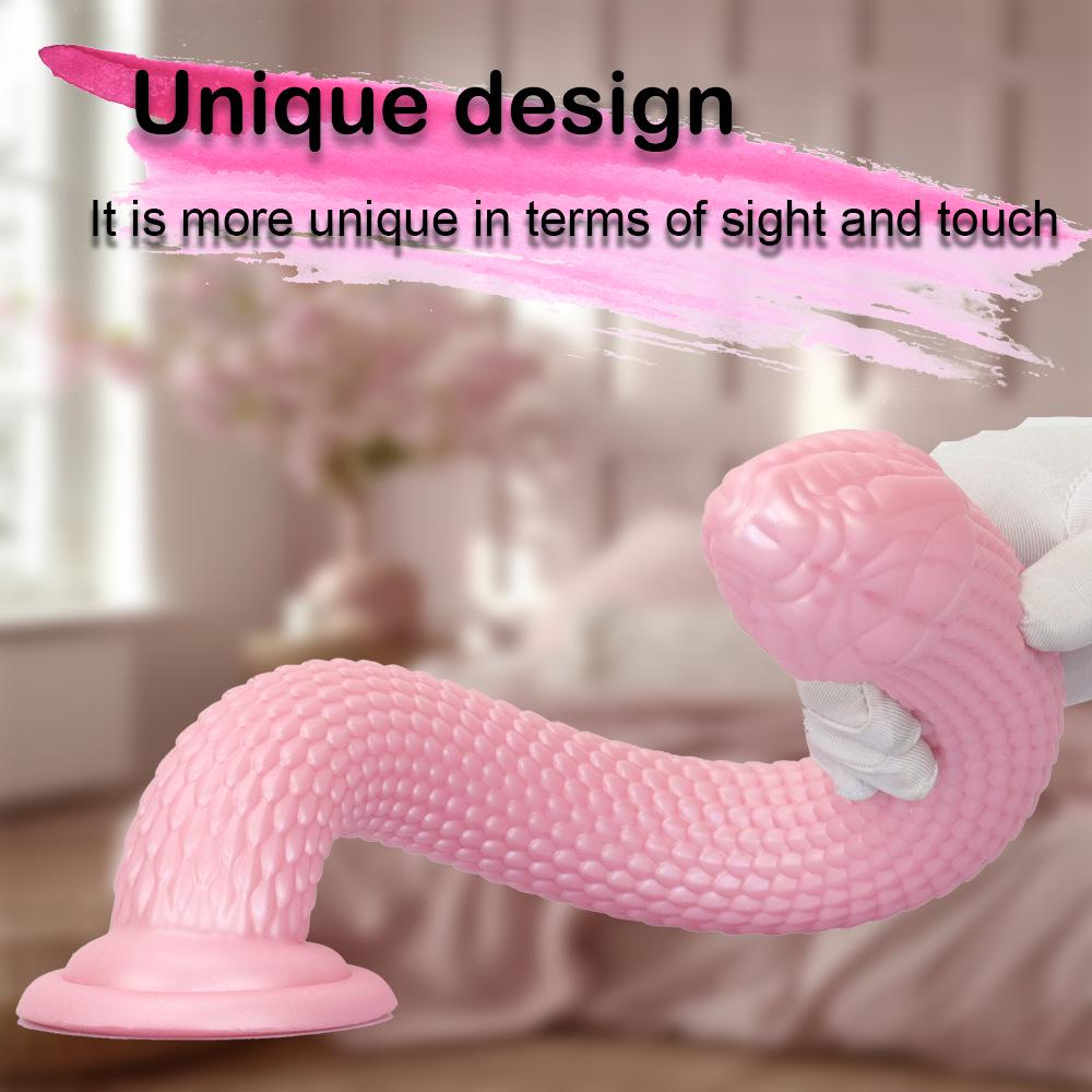 Super Large Snake Head Anal Plug with Suction Cup for Long-Term Wear and Deep Self-Stimulation