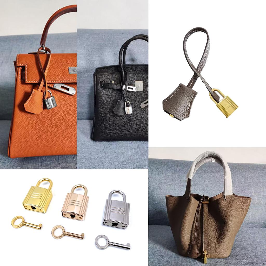 Cadenas en Laiton Massif Avec Clés Quincaillerie Polie Miroir Pour Artisanat du Cuir DIY Charms pour Sac Cabas Classique Accessoires de Mise à Niveau pour Sac à Main