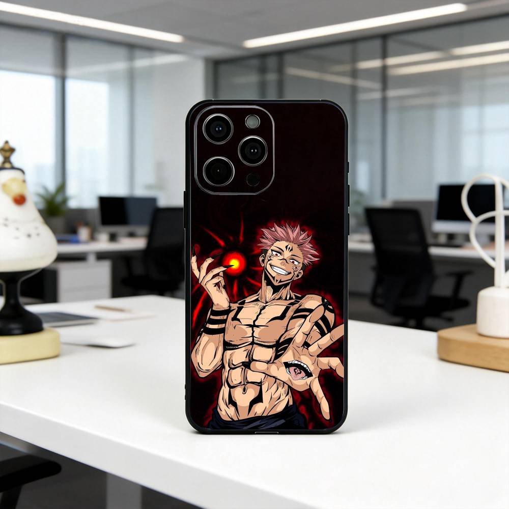 Jujut-su R-Ryomen S-Sukuna Kaisen-RS Phone Case For iPhone 17, 16,15,14,13,12,11 Plus,Pro Max, Others Soft Black Cover