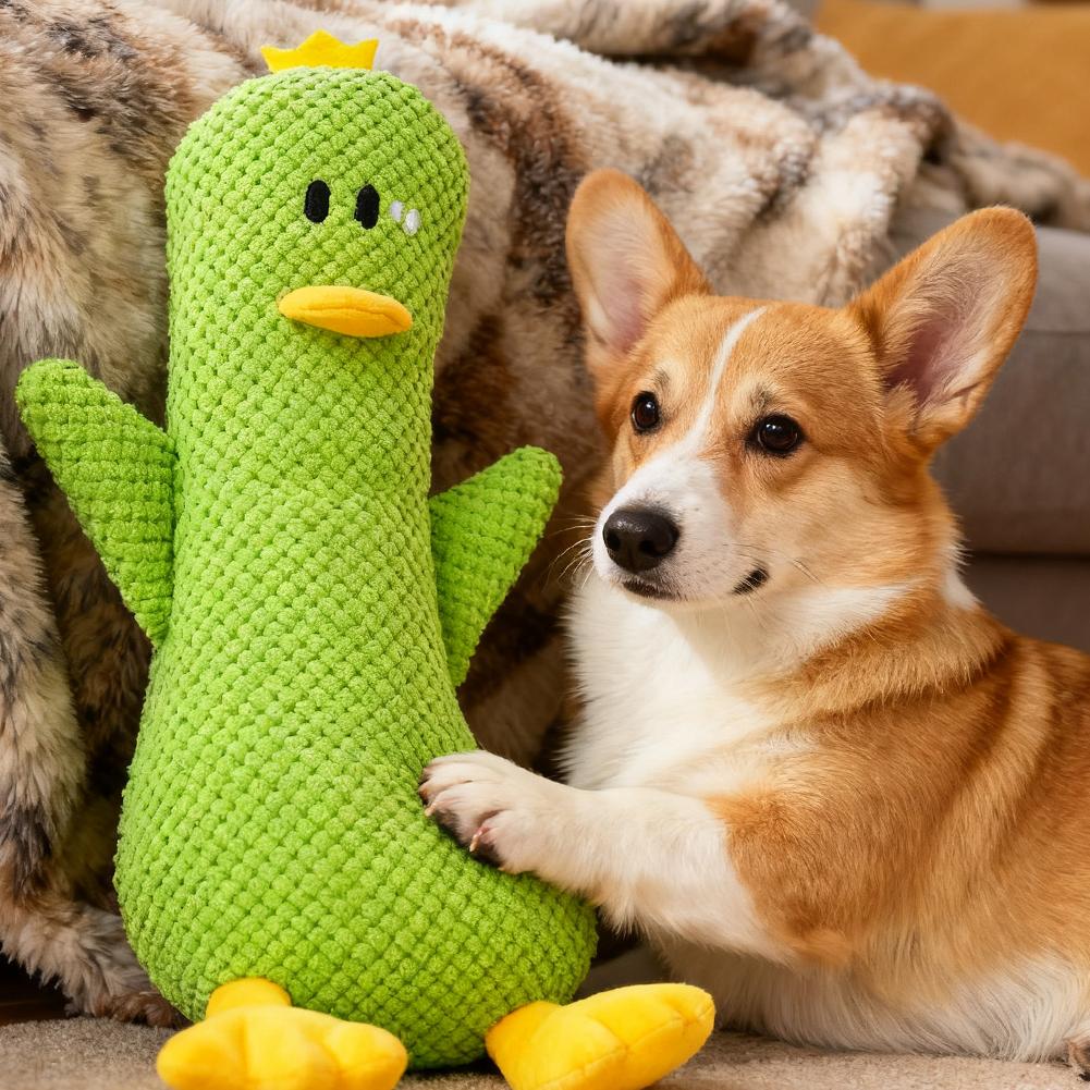 Dog Toy Plush Companion Sleeping Duck Bite Resistant Teeth Grinding Sound Relief Duck Sound Relieve Boredom Cat Pet Toy