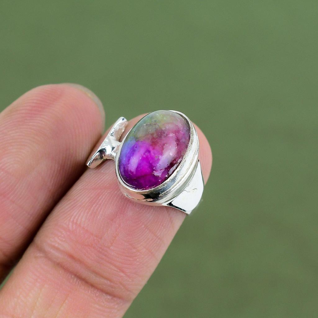 Rainbow Solar Quartz Druzy Ring 925 Sterling Silver Ring Handmade Jewelry Beautiful Gemstone Jewelry Gift For Mother Available In Ring Size